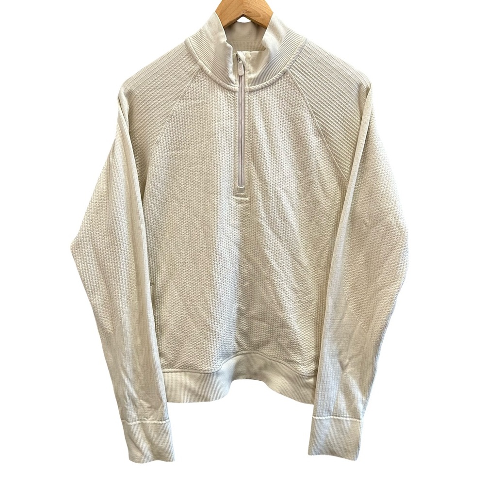Lululemon Athletica Women’s Engineered Warmth 1/2 Zip Merino Wool Sweater Sz 12
